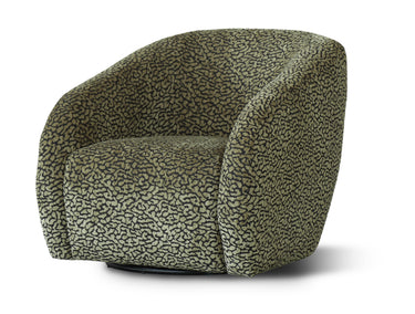 Crown Swivel Chair - Olive/Black