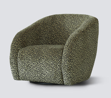 Crown Swivel Chair - Olive/Black