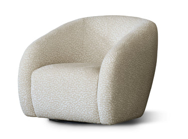 Crown Swivel Chair - Taupe/Natural