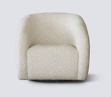Crown Swivel Chair - Taupe/Natural