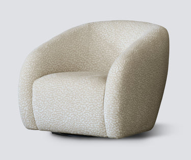 Crown Swivel Chair - Taupe/Natural