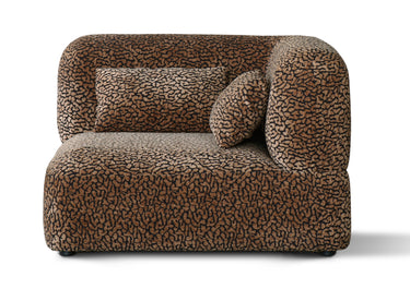 Arcadia Leopard Print 3-Seater Modular Sofa with Ottoman