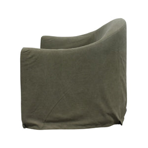 Elisee Slip Cover Sofa Chair - Forest Green