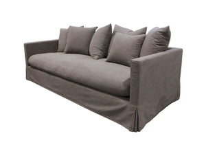 Luxe 3 Seater Slip Cover Sofa - Gray