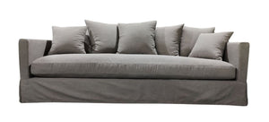 Luxe 3 Seater Slip Cover Sofa - Gray