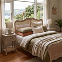 Monte Cristo Bedside Table in natural, styled in a bedroom