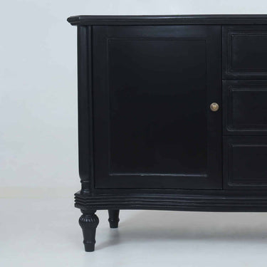 Allure Sideboard in black, angled view