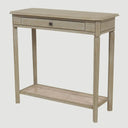 Moderno Console 80cm in natural timber with woven rattan detailing