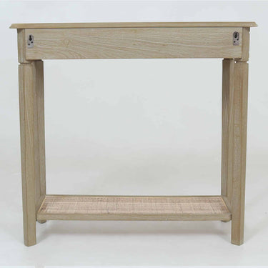 Moderno Console 80cm in natural and rattan, rattan weave detail