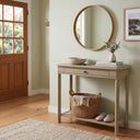 Moderno Console 80cm in natural and rattan, styled in a room