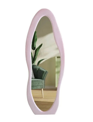 Serenity Pink Velvet Floor Mirror