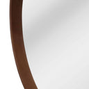 Oslo Wooden Mirror 80x80cm walnut frame styled on wall