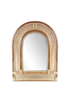 Cinta Rattan Arch Wall Mirror