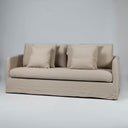 Harbour Slip Cover Sofa in natural linen look - front view