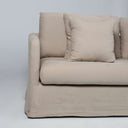 Harbour Slip Cover Sofa in natural linen look - side view