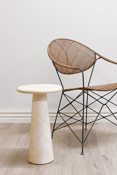 VISTA Martini Side Table - Travertine