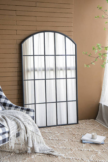 Loggia Arched Window Mirror - Black - 168x100cm