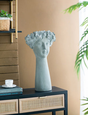 Cement Head Flower Vase at Online8 Furniture Auckland NZ