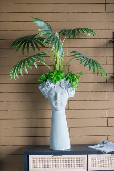 Cement Head Flower Vase at Online8 Furniture Auckland NZ