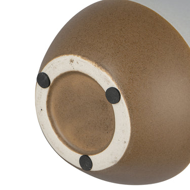 Ceramic Vase - White & Terracotta 25cm at Online8 Furniture Auckland NZ