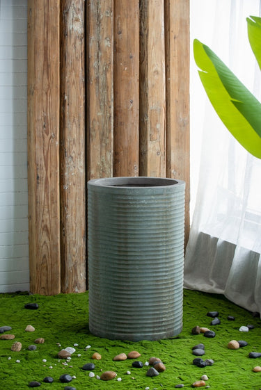 Concrete Planter - Rustic Olive 75cm at Online8 Furniture Auckland NZ