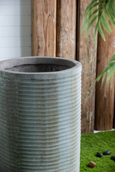 Concrete Planter - Rustic Olive 75cm at Online8 Furniture Auckland NZ
