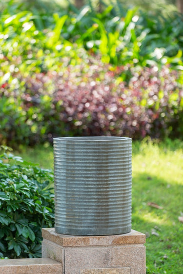 Concrete Planter - Rustic Olive 55cm at Online8 Furniture Auckland NZ
