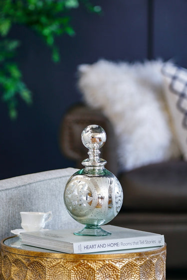 Antique Mirrored Apothecary Jar - 28cm at Online8 Furniture Auckland NZ