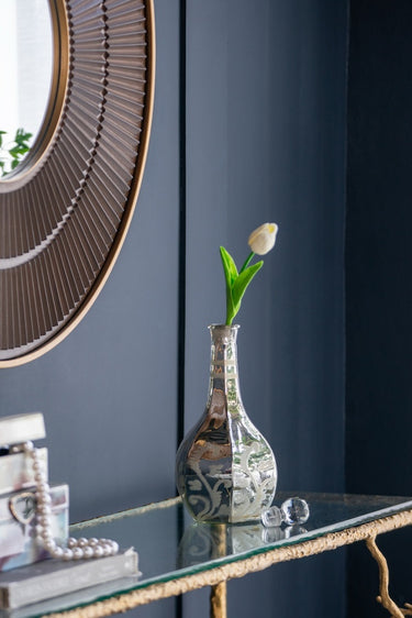 Antique Mirrored Vase with Stopper - 31cm at Online8 Furniture Auckland NZ