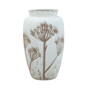 Ceramic Vase - Cream & Natural 35cm at Online8 Furniture Auckland NZ