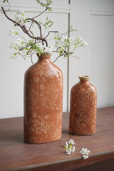 Tan Ceramic Vase - Small at Online8 Furniture Auckland NZ