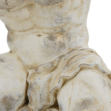 Side profile of the classical Belvedere torso in magnesia and glass fibre