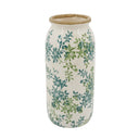 Green Floral Vase - 32cm at Online8 Furniture Auckland NZ