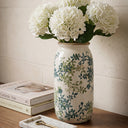 Green Floral Vase - 25cm at Online8 Furniture Auckland NZ
