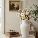 White Terracotta Urn - 34cm at Online8 Furniture Auckland NZ
