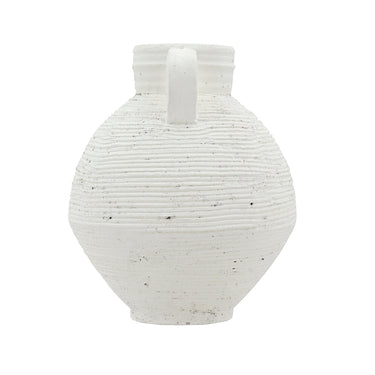 White Terracotta Urn - 25cm at Online8 Furniture Auckland NZ