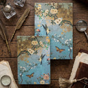Teal Chinoiserie Blossom Book Box Set of 2 - styled