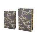 Charcoal Cherry Blossom Book Box Set of 2 - detail