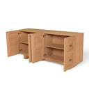 Montero Sideboard, detail of the brushed timber surface