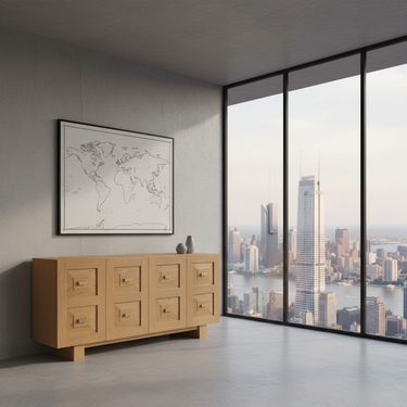 Montero 4 Door Sideboard 1800mm - Natural Brushed
