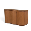 Paloma Wave Sideboard 3 Door in light roasted coffee with a mappa veneer top