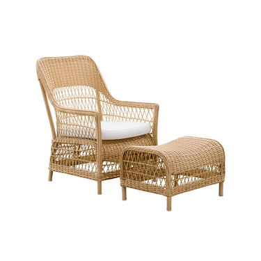 SIKA Georgia Garden Dawn Outdoor Footstool - Natural