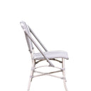 SIKA Alu-Affair Sofie Outdoor Dining Chair - Grey & White Stripe