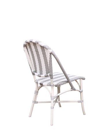 SIKA Alu-Affair Sofie Outdoor Dining Chair - Grey & White Stripe