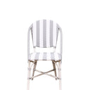 SIKA Alu-Affair Sofie Outdoor Dining Chair - Grey & White Stripe