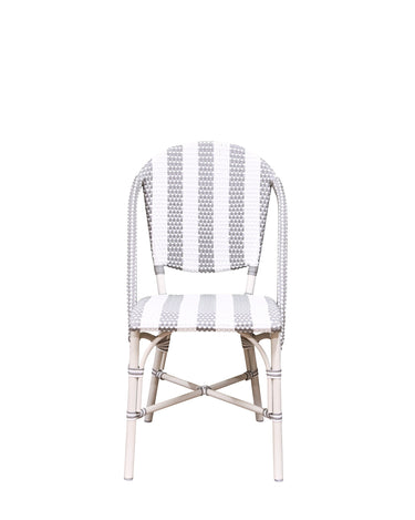 SIKA Alu-Affair Sofie Outdoor Dining Chair - Grey & White Stripe