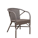 SIKA Alu-Affair Madeleine Outdoor Armchair - Cappuccino w/White Dot