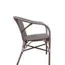 SIKA Alu-Affair Madeleine Outdoor Armchair - Cappuccino w/White Dot