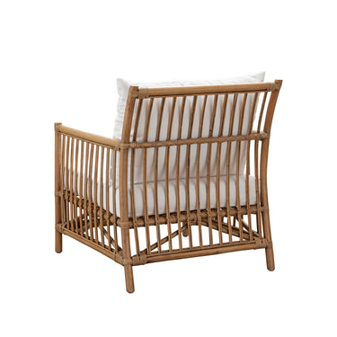 SIKA Exterior Caroline Outdoor Lounge Chair w/White Cushions - Antique