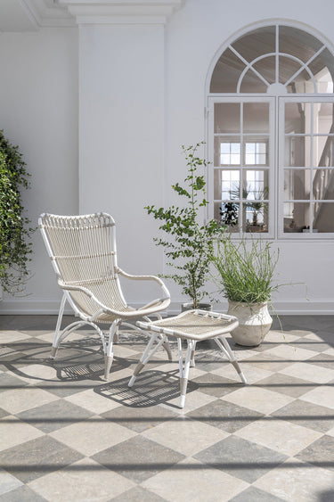 SIKA Exterior Monet High Back Outdoor Chair - Dove White